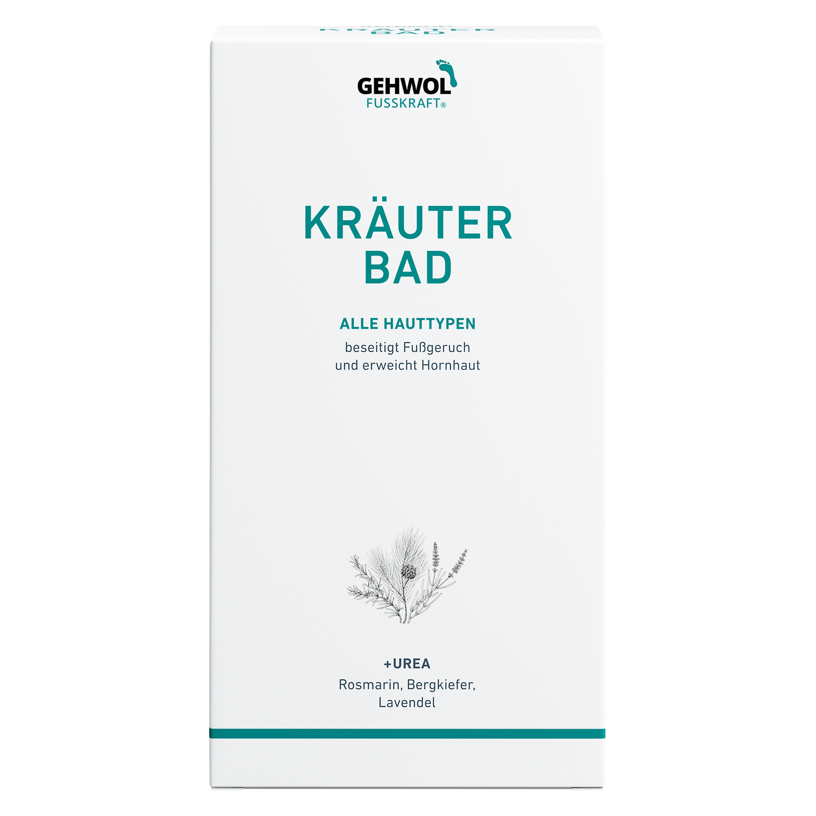 GEHWOL FUSSKRAFT® Kräuter Bad (Farbe Grün), 400 g Frontansicht
