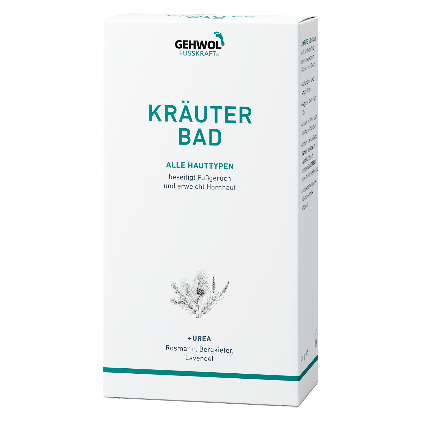 GEHWOL FUSSKRAFT® Kräuter Bad (Farbe Grün), 400 g Rechtsansicht