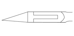 Pediando® Eckenzange 52182016, inox, mit Turmspitze, 11.5 cm