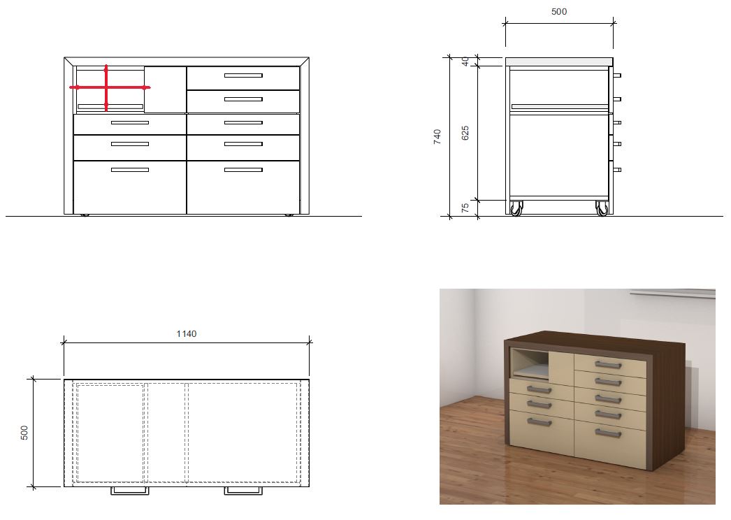 Pediando® Fusspflegeschrank Merkur