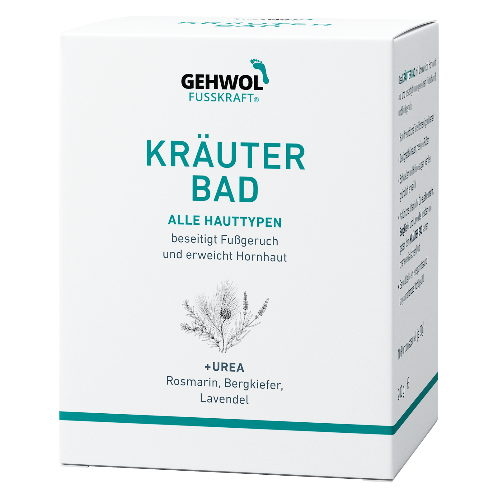 GEHWOL FUSSKRAFT® Kräuter Bad (Farbe Grün) 200 g, 10 Portionen-Beutel à 20 g rechts