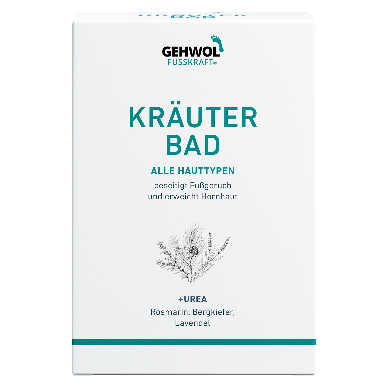 GEHWOL FUSSKRAFT® Kräuter Bad (Farbe Grün), 250 g Frontansicht