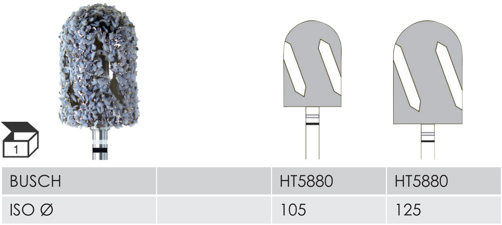 Busch Hybrid Twister HT5880, supergrobe Körnung, 1 Stück