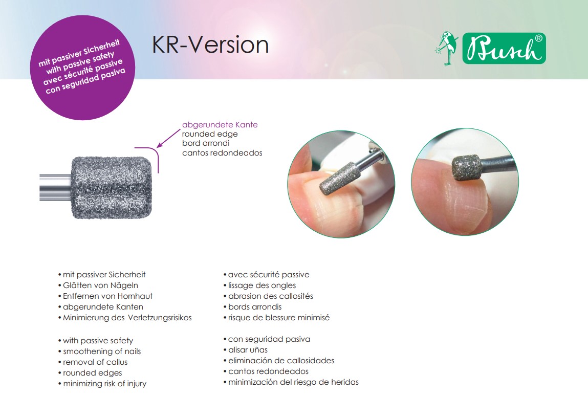 Busch Diamantschleifer 8841KR, 035, Kante rund, feine Körnung