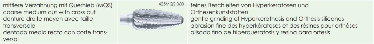 Busch Hartmetall-Fräser 424MQS, 060, mittlere Verzahnung mit Querhieb