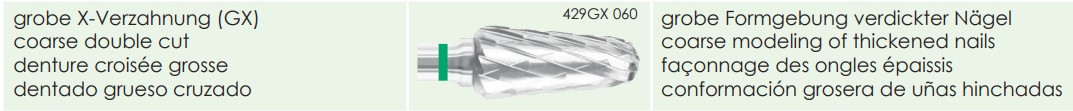 Busch Hartmetall-Fräser 425GX, 060, grobe X-Verzahnung