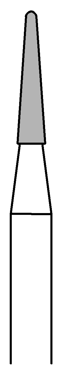 Busch MIDI Hartmetall-Fräser M433X, 016, mittlere X-Verzahnung, 2 Stück