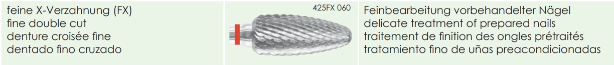 Busch Hartmetall-Fräser 424FX, feine X-Verzahnung, 1 Stück