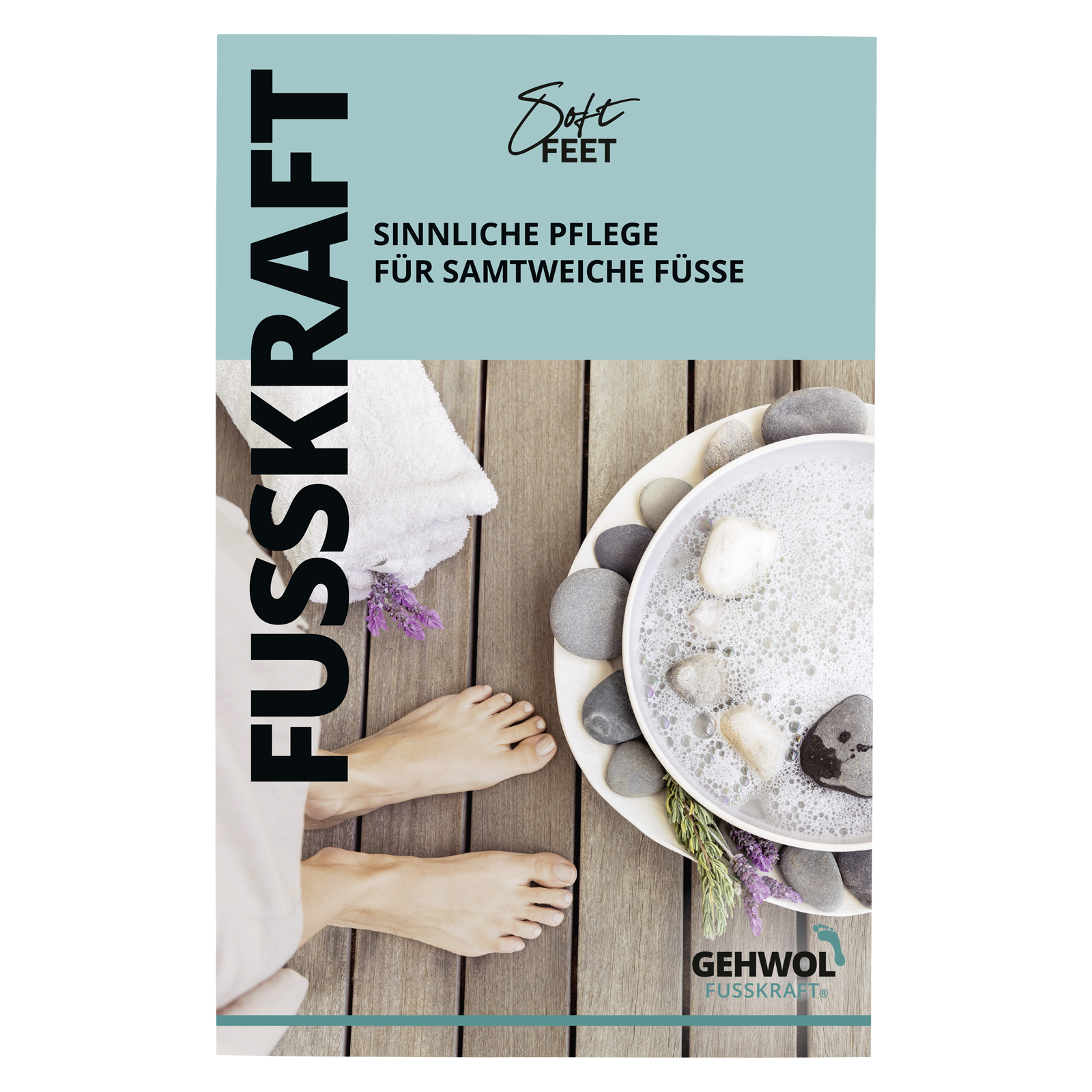 GEHWOL FUSSKRAFT® Soft Feet Papiereinleger zu Tischdisplay aus Acryl