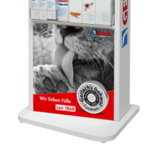 Einschieber zu GEHWOL® Bodenverkaufsständer mit Motiv 'Ziel'