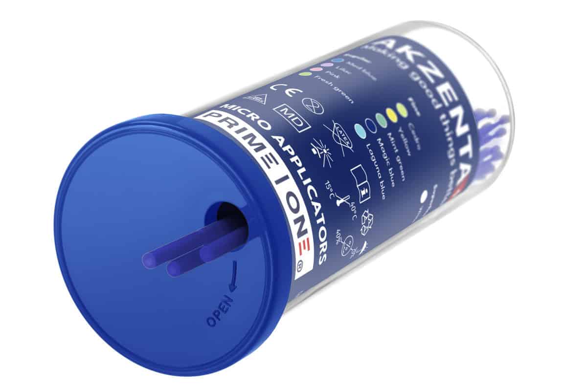 Akzenta® Top Sticks Plus Mikro-Applikatoren 'Fein' (wie Microbrush), magic blue, 100 Stück