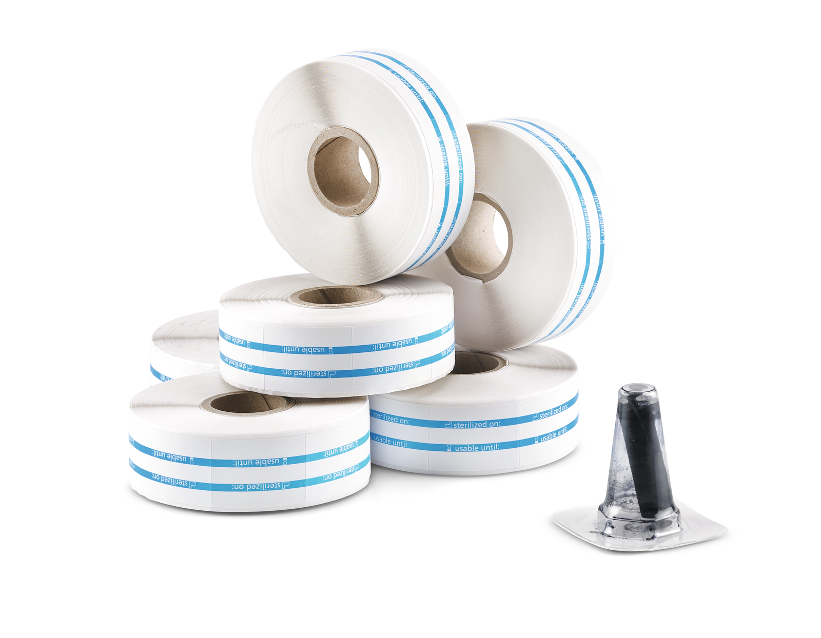 MELAdoc EN Ersatzrollen zu Etikettendrucker (6 Rollen à 750 Etiketten) inkl. Farbwalze