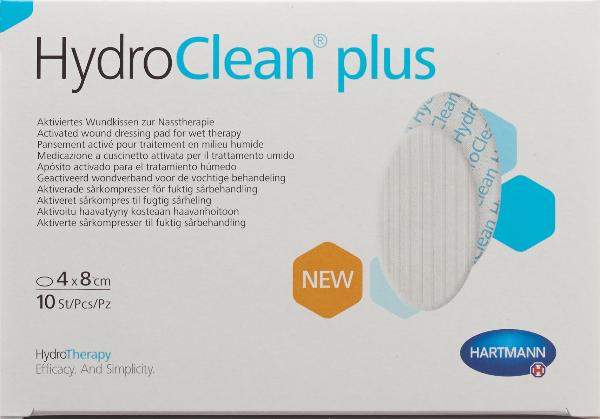 IVF Hartmann HydroClean plus, oval 4 x 8 cm, 10 Stk.