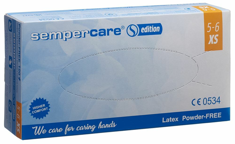 Sempercare® edition Handschuhe LATEX weiss, puderfrei, 100 Stück