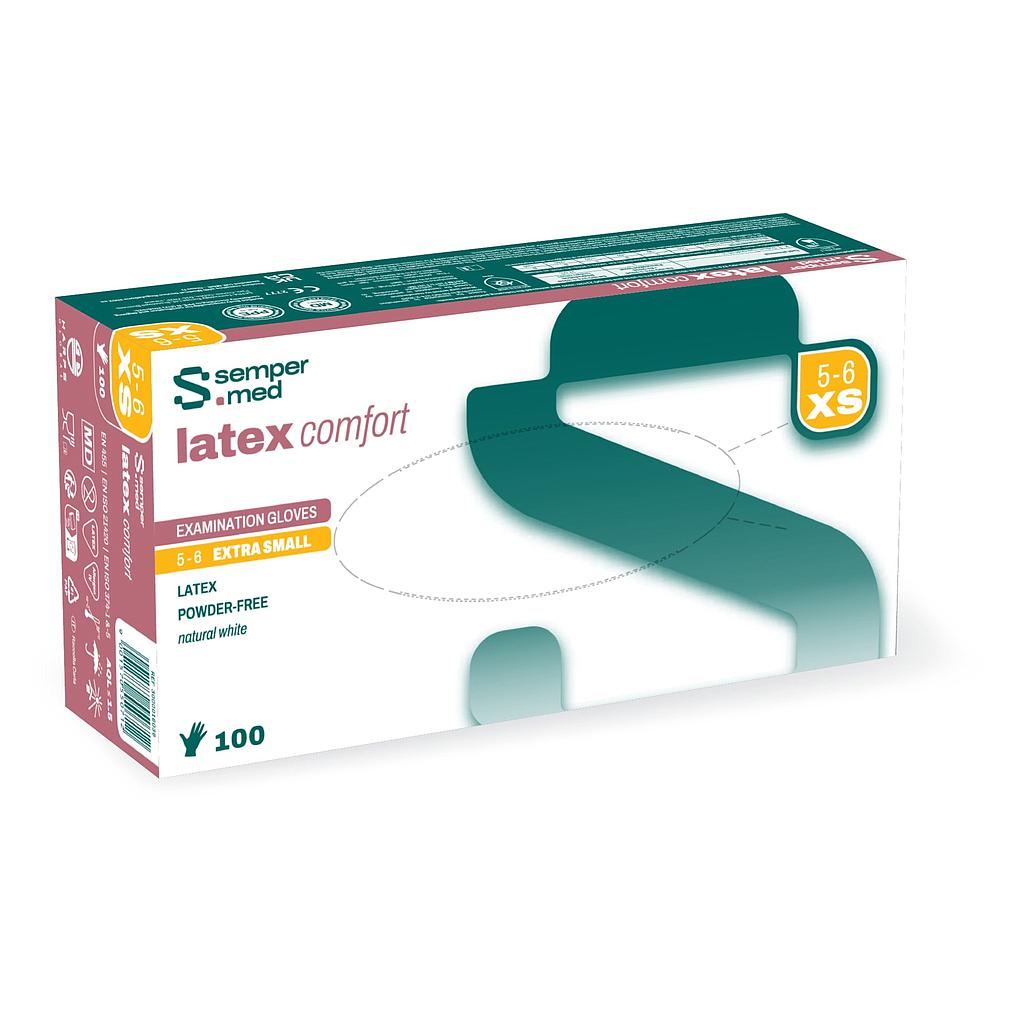 Sempermed® latex comfort, Handschuhe aus Latex weiss, puderfrei, 100 Stück (XL = 90 Stk.) - Nachfolger des Sempercare® edition