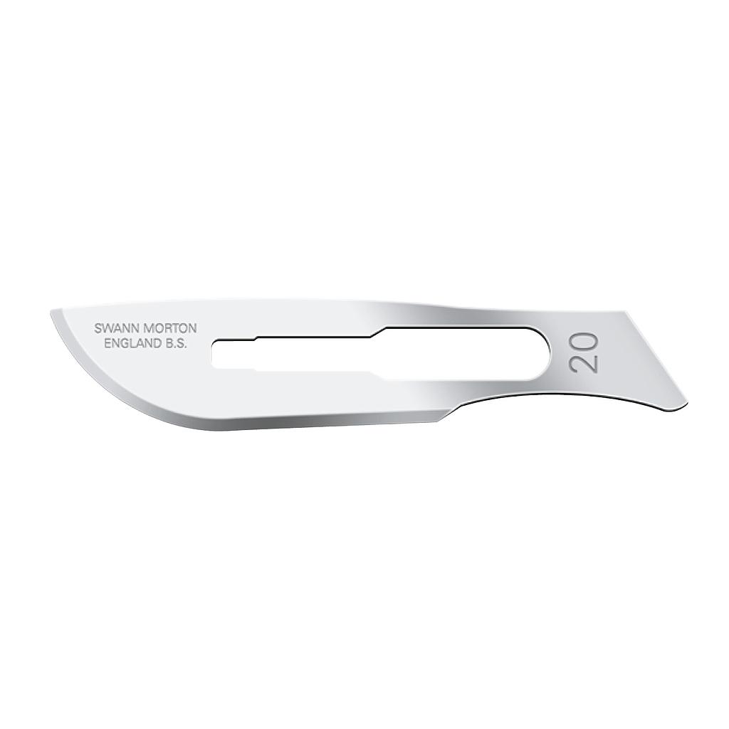 Swann-Morton® RED BLADES Skalpellklingen, passend zu Griff Nr. 4, 100 Stück