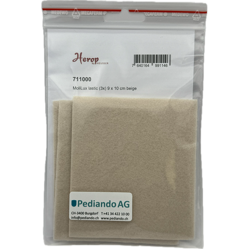 Herop by Heusser MOLI-LUX lastic hautfarbig, 9 x 10 cm, 3 Stück