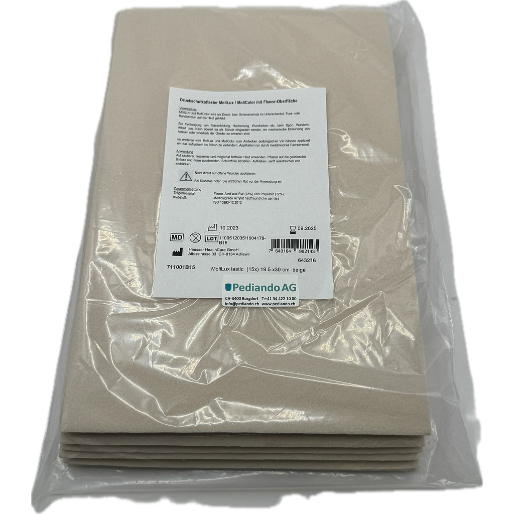 Herop by Heusser MOLI-LUX lastic hautfarbig, 19.5 x 30 cm, 15 Stück