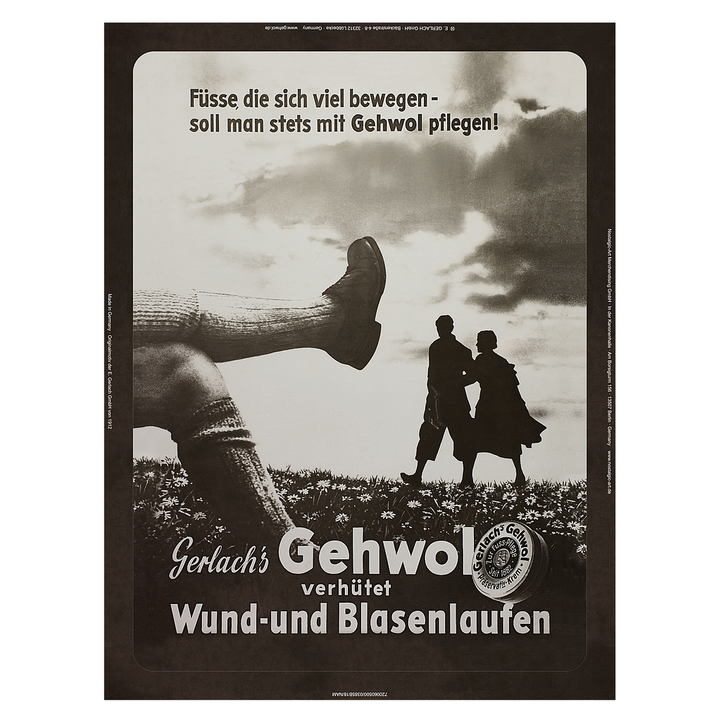 GEHWOL® Blechschild '150 Jahre Fusskrem'