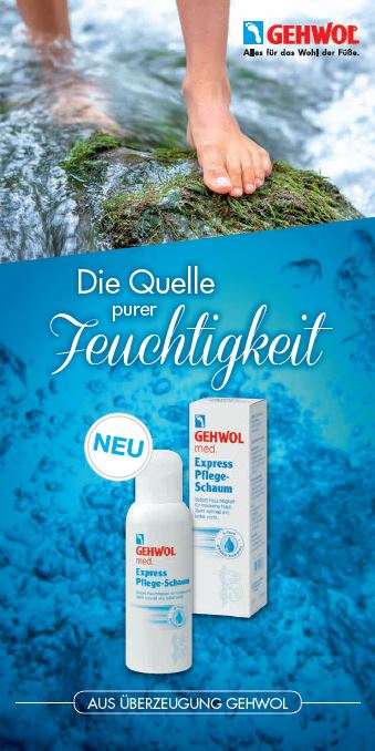 Info Flyer GEHWOL med® Express Pflege-Schaum (50 Stück)