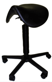Arbeitsstuhl Anatom Silya Sisit Sattelsitz, mit 2-Hebel-Mechanik, in PE schwarz (45-67 cm)
