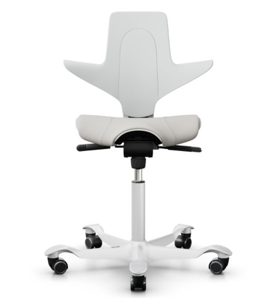 Arbeitsstuhl HÅG Capisco PULS 8020 mit zusätzlichem Komfortkissen, konfigurierbar, Farbe Kunstleder wählbar aus Kollektion skai® Evida