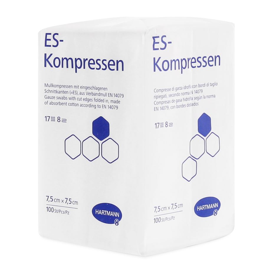 IVF Hartmann ES-Kompressen Typ 17-fädig, unsteril, 8-fach, 10 x 10 cm, 100 Stück
