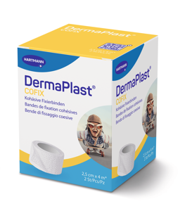 IVF Hartmann DermaPlast® CoFix, selbsthaftende elastische Gazebinde weiss, 2.5 cm x 4 m, 2 Rollen