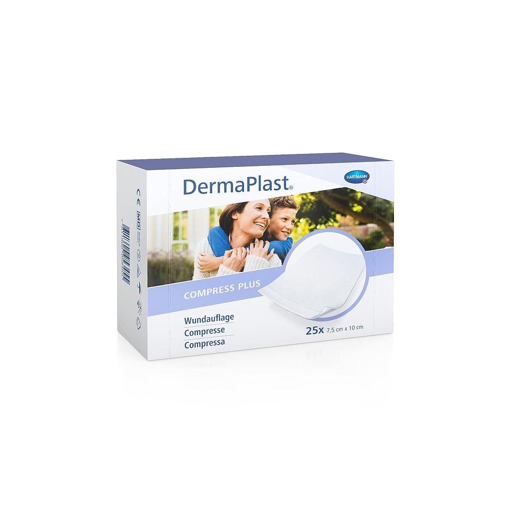 IVF Hartmann DermaPlast® Compress Plus, 7.5 cm x 10 cm (keimreduziert behandelt), 25 Stück