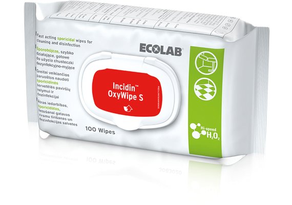 ECOLAB Incidin™ Oxywipes S Sporicide Tücher, 100 Stück