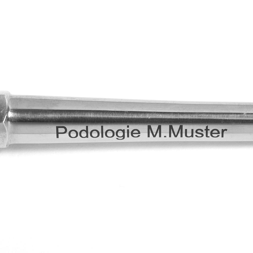 Lasergravur Kundenname/Marke auf fabrikneuem Instrument