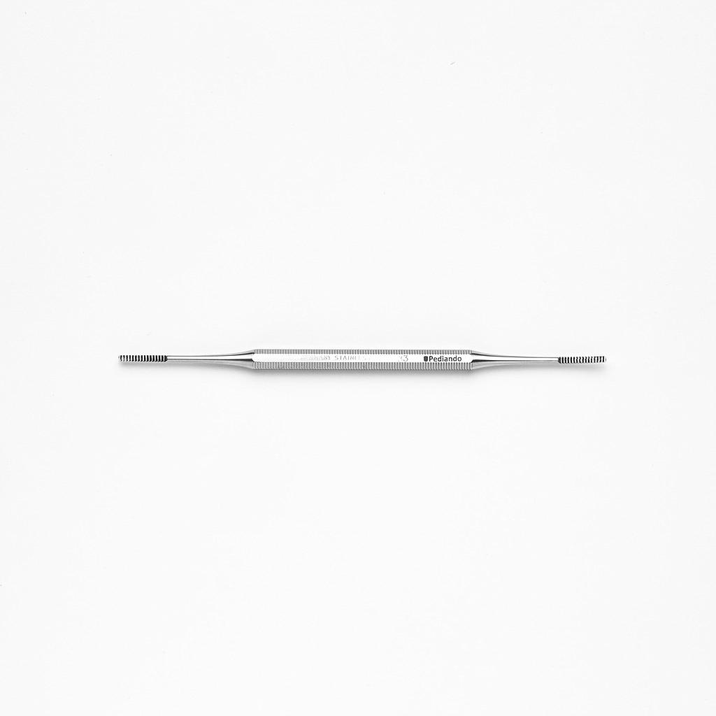 Pediando® doppelte Eckenfeile 521802033, inox, einseitig gebogen