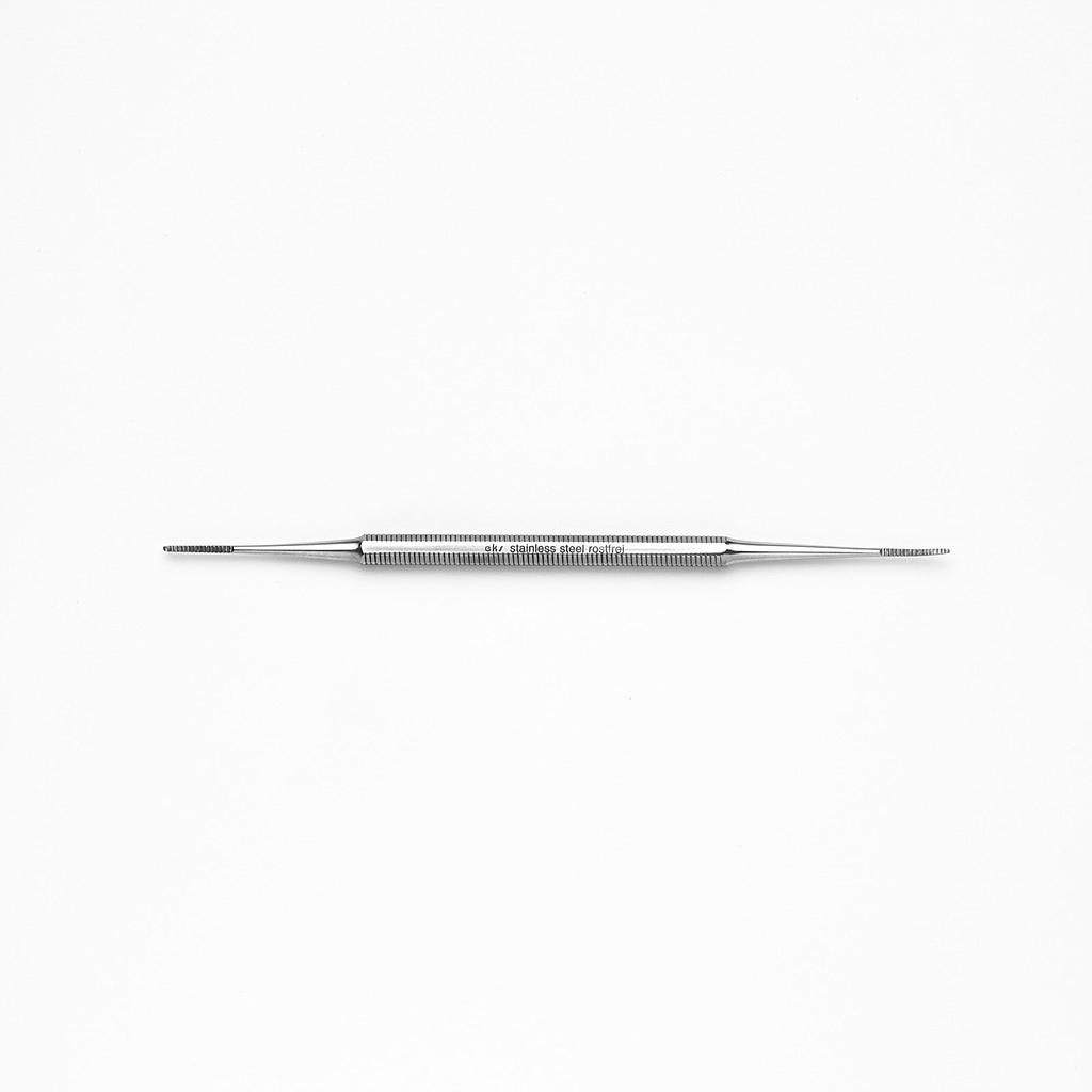 EKS doppelte Eckenfeile, inox, einseitig gebogen, extra schlank (kein Medizinprodukt)