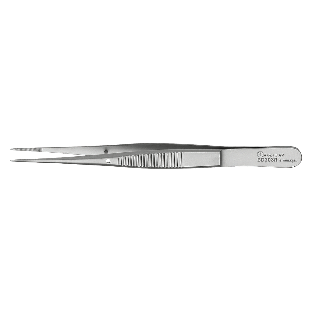 Aesculap® BD 303 R Splitterpinzette, gerade, feingliedrig, gerieft, 11.5 cm