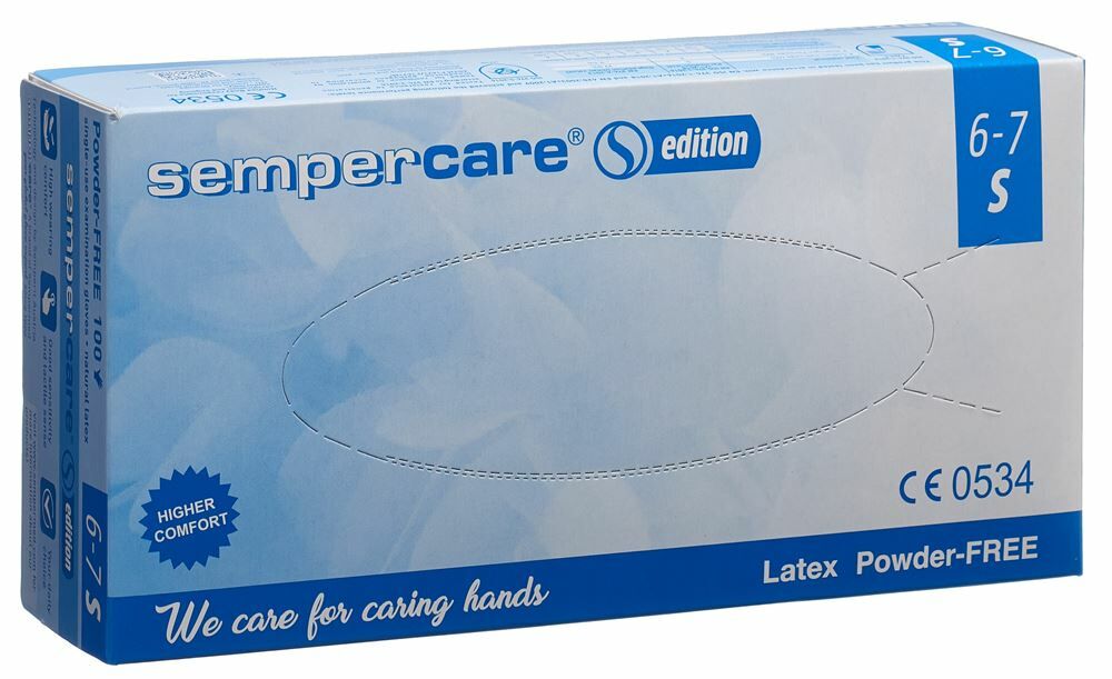 Sempercare® edition Handschuhe LATEX weiss, puderfrei, 100 Stück