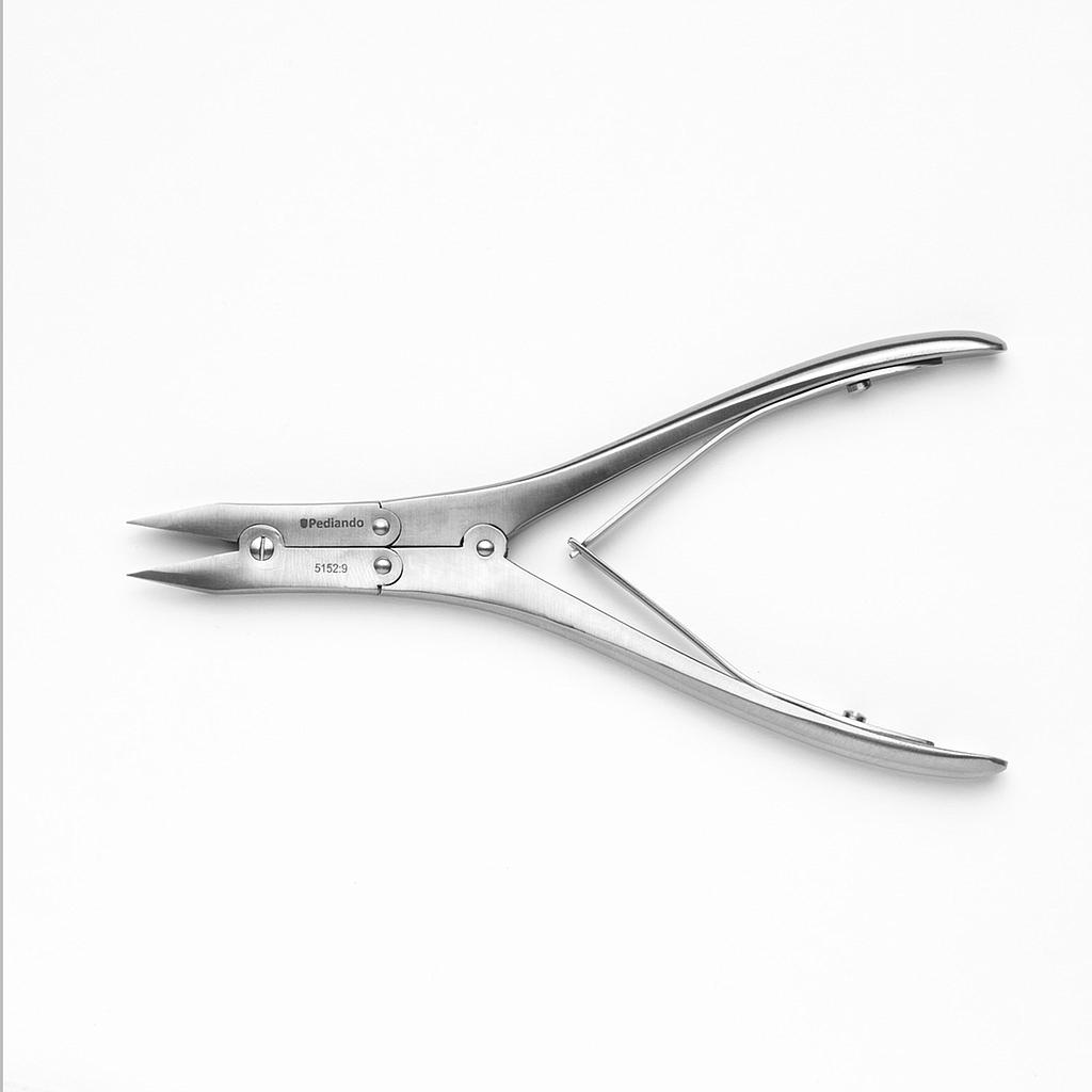 Pediando® Eckenzange übersetzt 52181529, inox, 14 cm, übersetzt, gerade schlanke Schneide