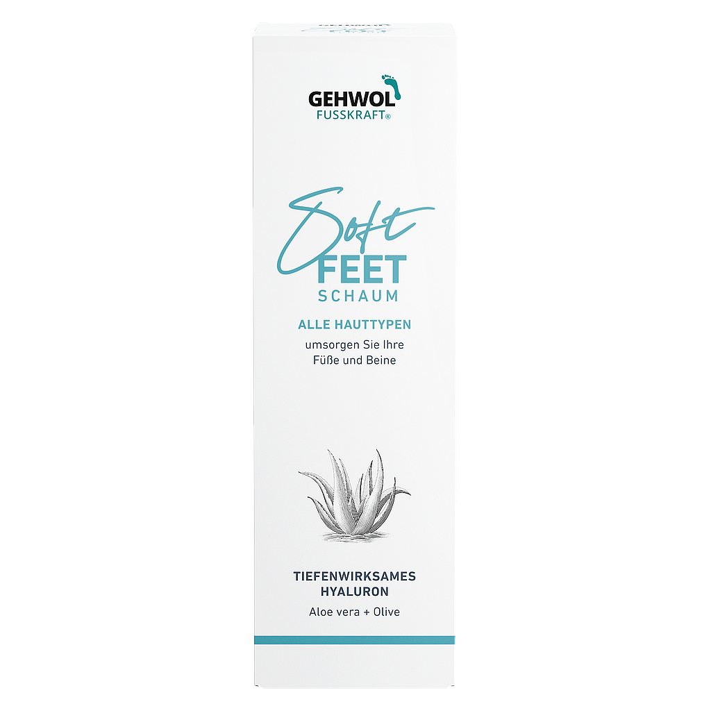 Deko-Faltschachtel GEHWOL FUSSKRAFT®  Soft Feet Schaum, 10 x 10 x 32.4 cm