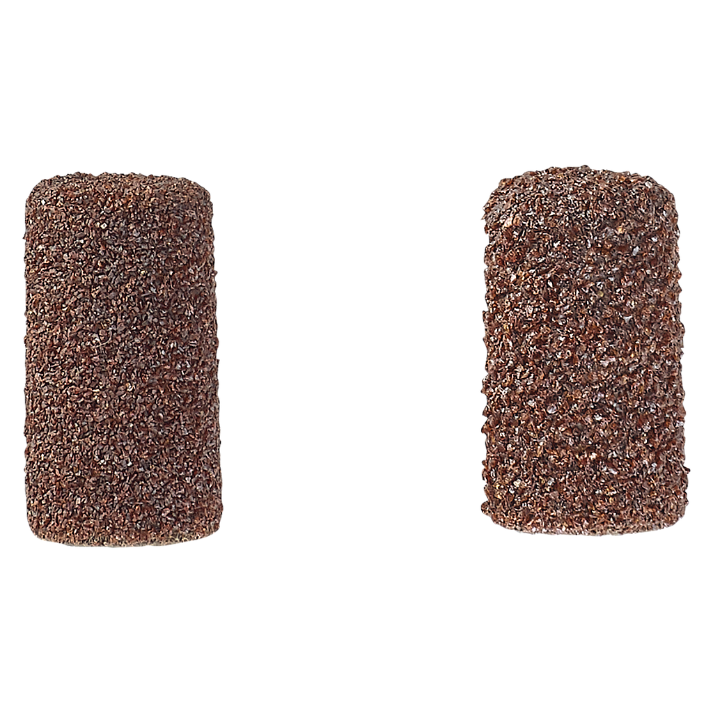 GERLACH TECHNIK Schleifkappen Tonne 10 mm braun, Länge 22 mm, 10 Stück