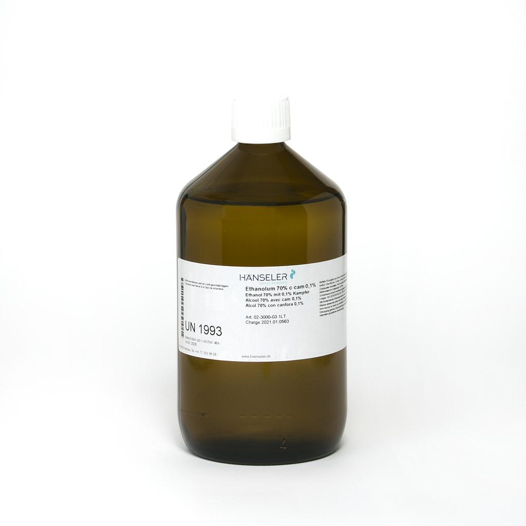 Ethanolum 70%, cum camphora 0.1%, &quot;Hänseler&quot;, 1000 ml