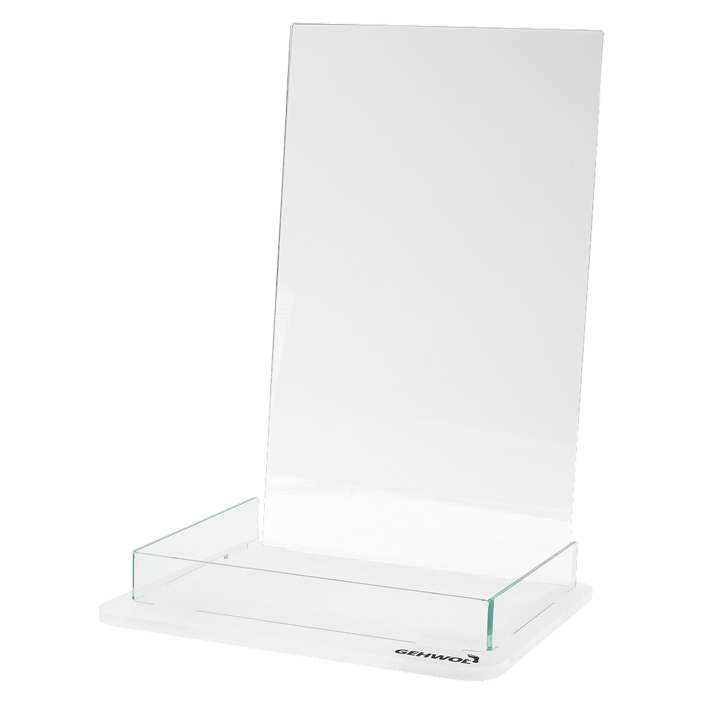 GEHWOL® Tischdisplay aus Acryl mit Backcard, b x t x h = 25 x 24 x 6.5 cm