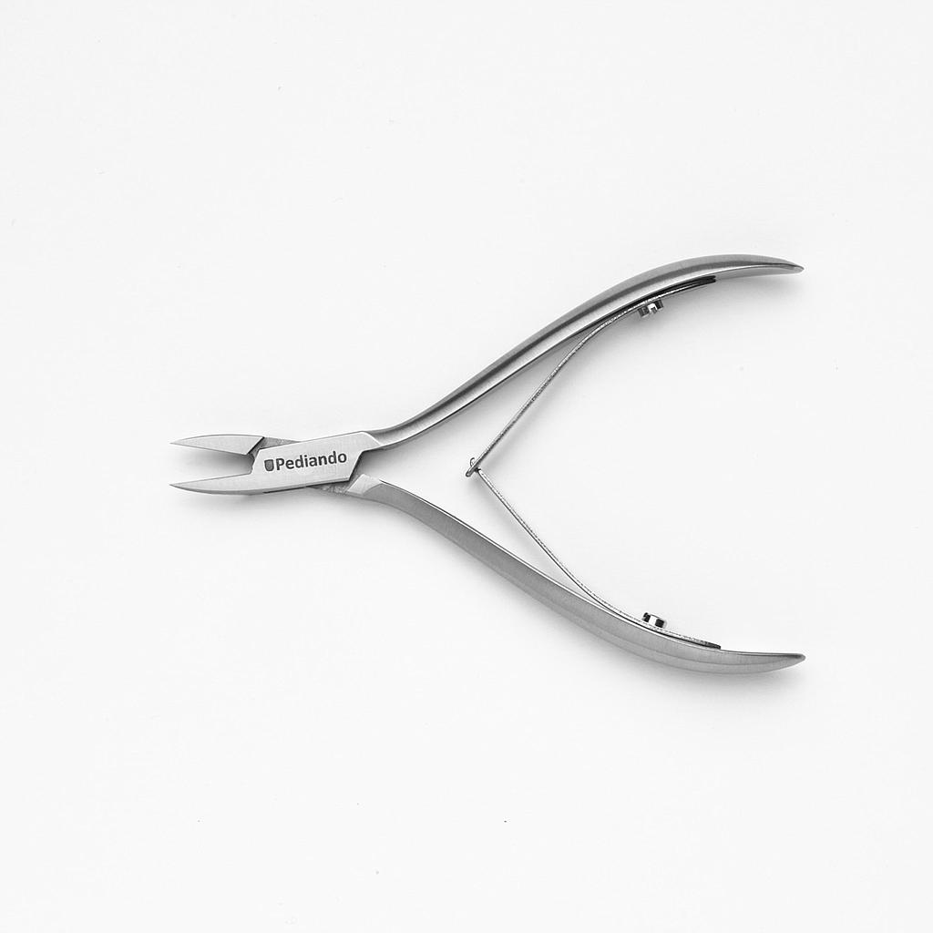 Pediando® Eckenzange 52182012, inox, 10 cm, super schlank, schliesst nur in der vorderen Hälfte - nur für dünne oder dünn geschliffene Nägel einsetzen!