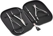3TO-Instrumentenset in Leder-Etui