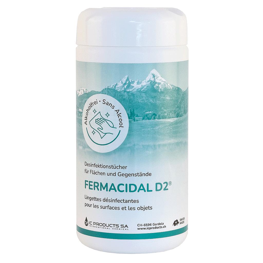 Fermacidal D2® Tücher von IC Products, Dose à 120 Stück
