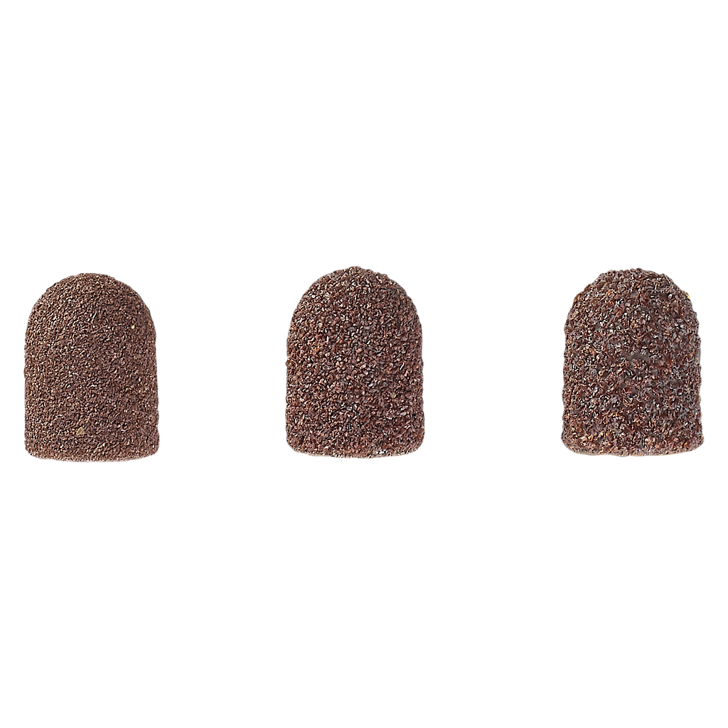 GERLACH TECHNIK Schleifkappen Ø 10 mm braun, rund, 10 Stück