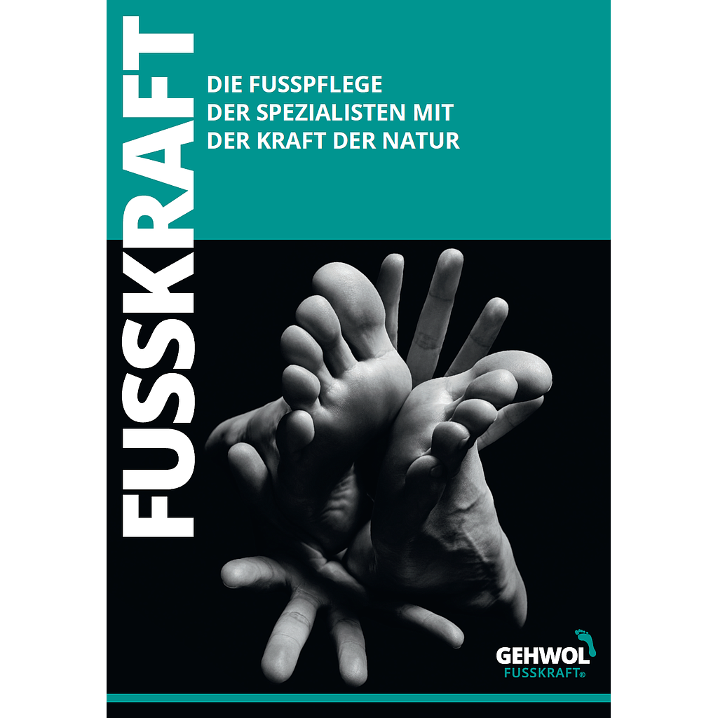 GEHWOL® FUSSKRAFT Broschüre / Produktlinienfolder FUSSKRAFT, Breite 15 cm x Höhe 21 cm