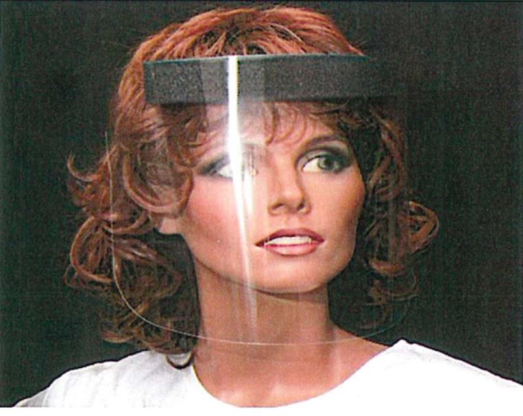 Gesichts-Schutzvisier aus 'Plexiglas'