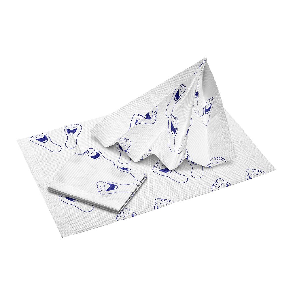 Akzenta Top Safe Patientenservietten 33 x 45 cm, 500 Stück mit Fuss-Motiv