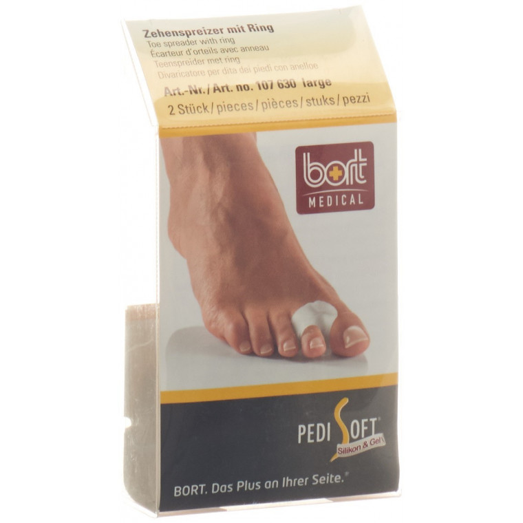 Pedisoft® Zehenspreizer mit Haltering gross (kein MP), 2 Stück