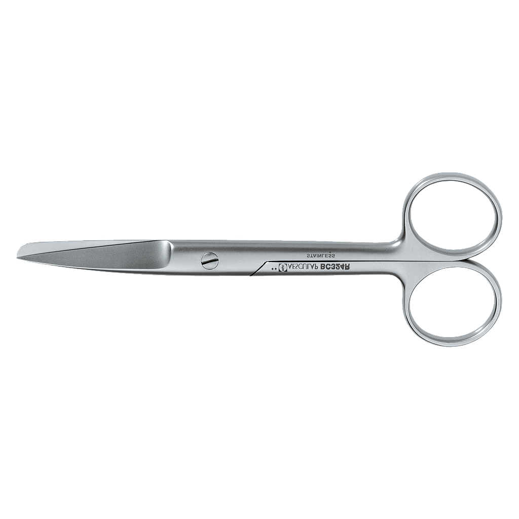 Aesculap® BC 324 R Chirurgische Verbandschere, gerade, standard, spitz/stumpf, 14.5 cm mit MIKROSCHLIFF 0.5 mm