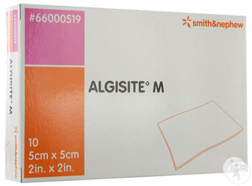 Smith+Nephew  ALGISITE M Alginat Kompressen 5 x 5 cm, 10 Stück